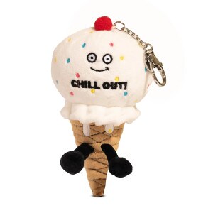 Chill out ice cream cone clip-on plush
